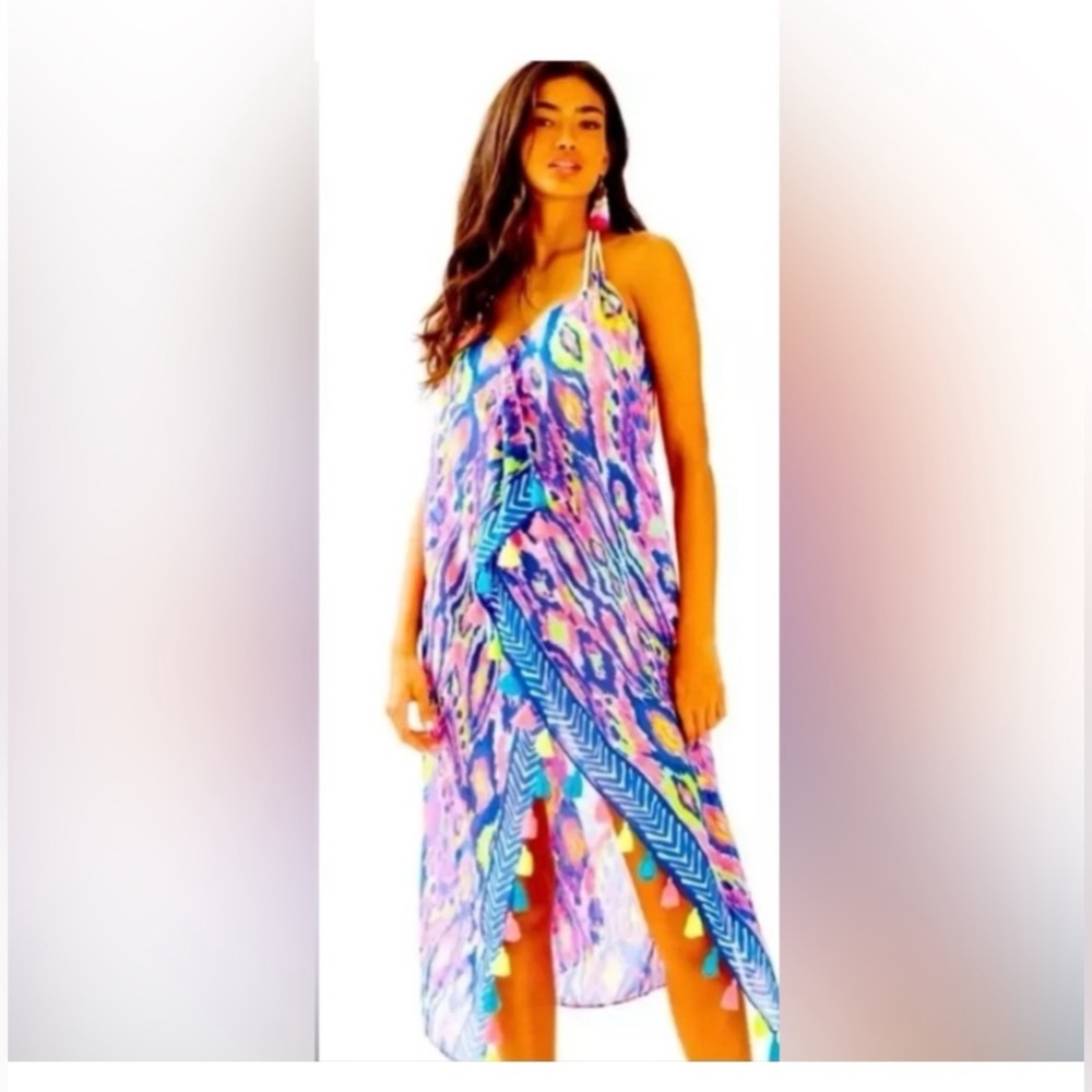 Lilly Pulitzer beach, cover-up, gypsy jungle, multi luminescent